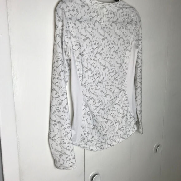 Betsey Johnson Women Training Athletic Shirt Pullover Gym White MED Long Sleeve - Picture 5 of 6
